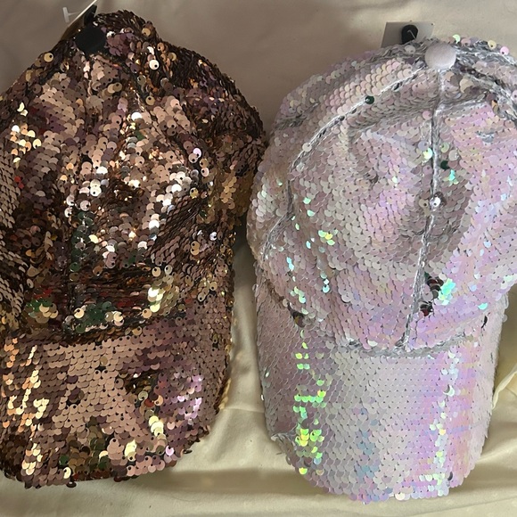 Two shiny hats lot - mermaid style NEW with tags! - Picture 2 of 3